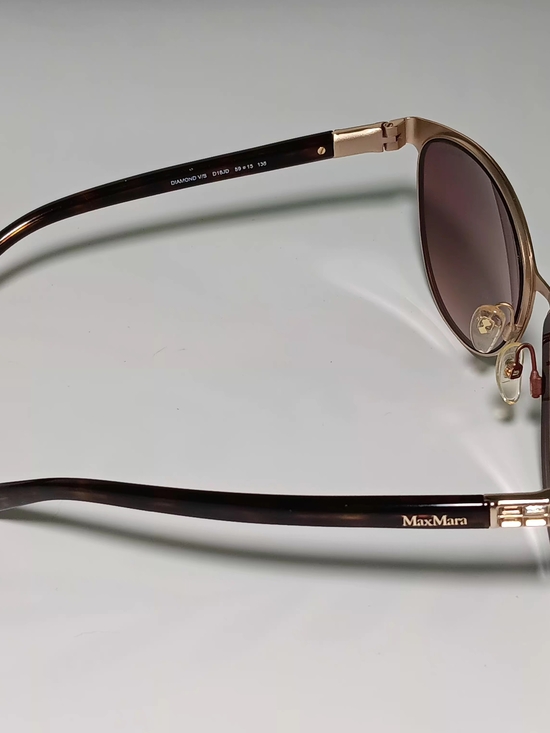 Max Mara Diamov Cat Eye Sunglasses Tortoiseshell Brown Gradient Gold 59/15/135 main image 11